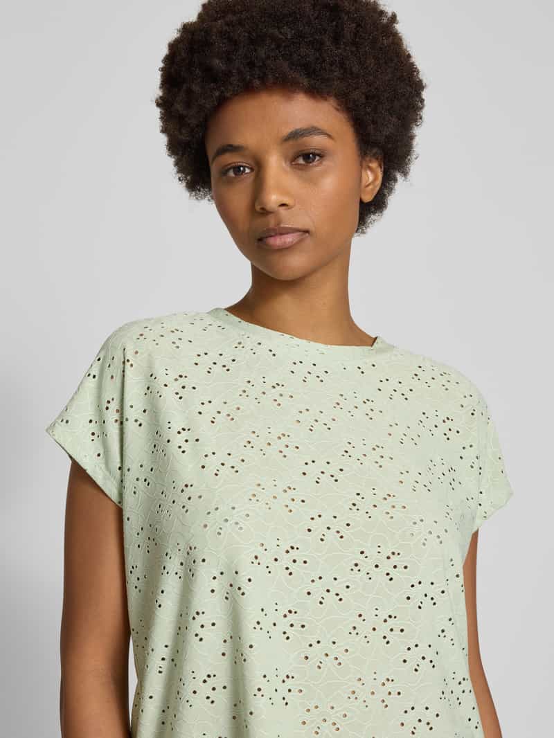 Only Regular fit T-shirt met etskanteffect model 'SMILLA'