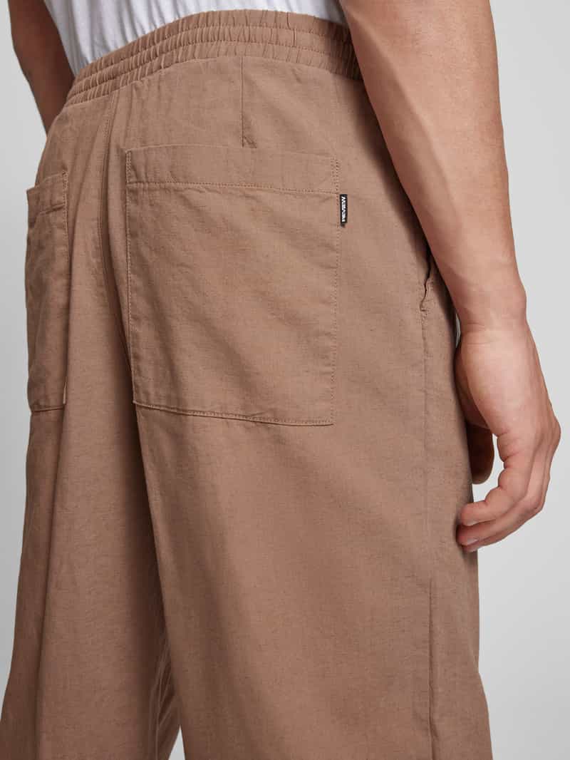 REVIEW Straight leg bandplooibroek met elastische band