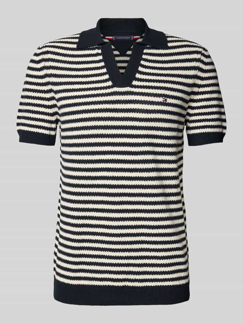 Tommy Hilfiger Regular fit poloshirt met structuurtricot