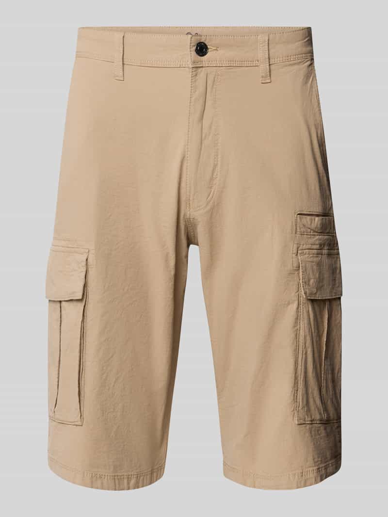 s.Oliver BLACK LABEL Relaxed fit cargobermuda van een mix van katoen en elastaan