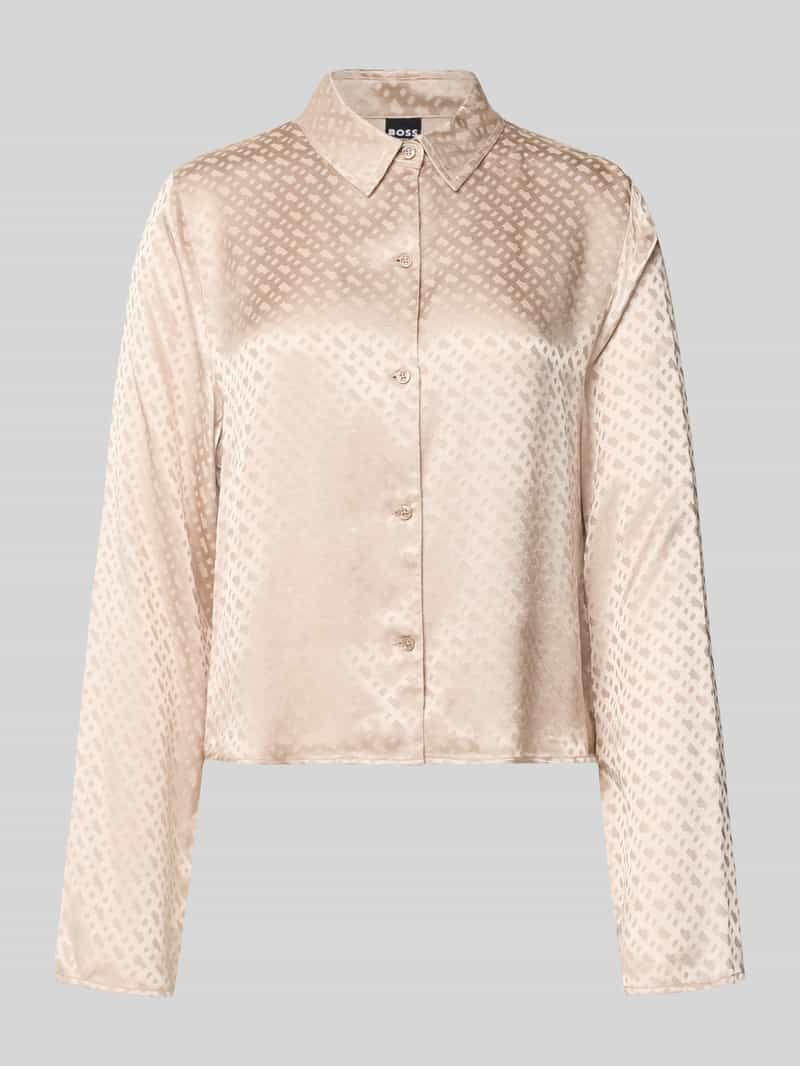 Boss Relaxed fit pyjamatop van pure viscose model 'B MONOGRAM'