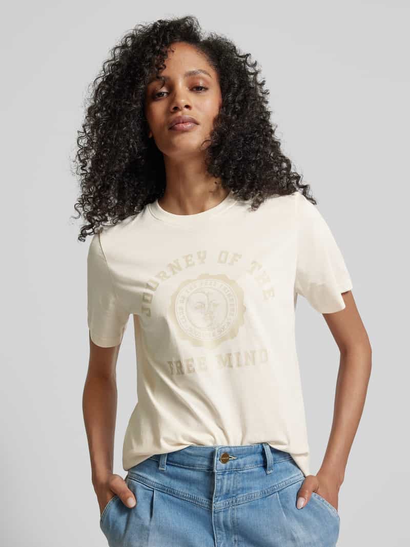 Scotch & Soda T-shirt met statement- en labelprint