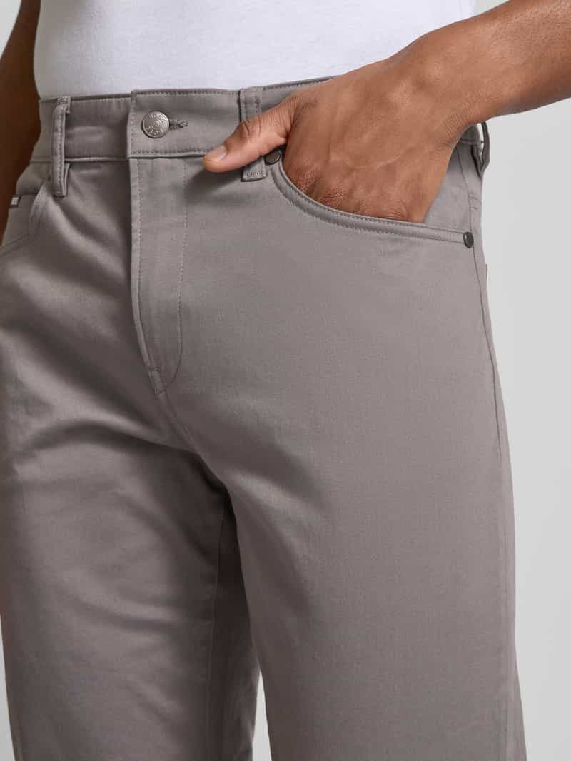 Boss Slim fit stoffen broek met stretch model 'Delaware'