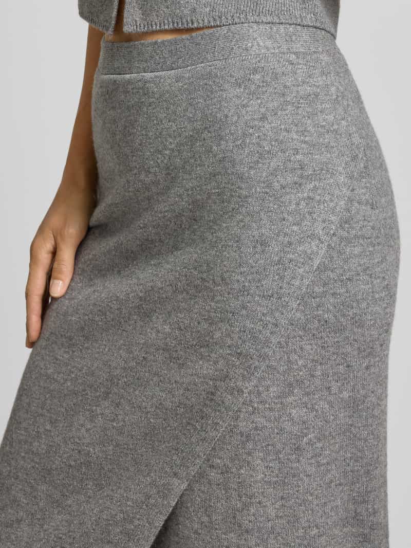 Oui Midirok van wolmix in gebreide look