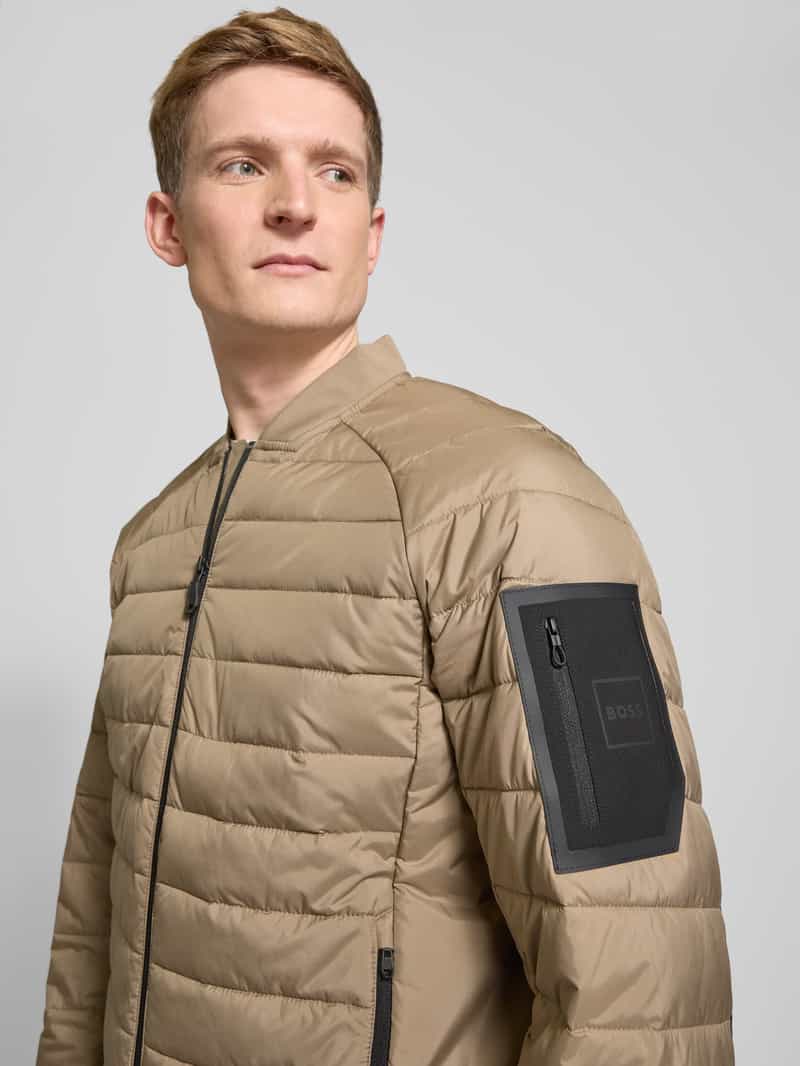 BOSS Green Gewatteerd jack met opstaande kraag model 'Ordos'