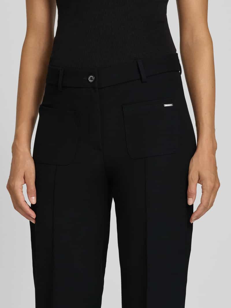 RAFFAELLO ROSSI Straight fit bandplooibroek van viscosemix model 'MILEY'