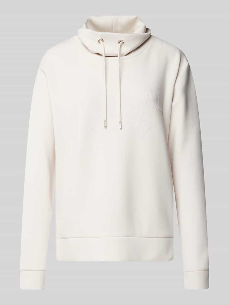 Christian Berg Woman Regular fit sweatshirt met statement in reliëf