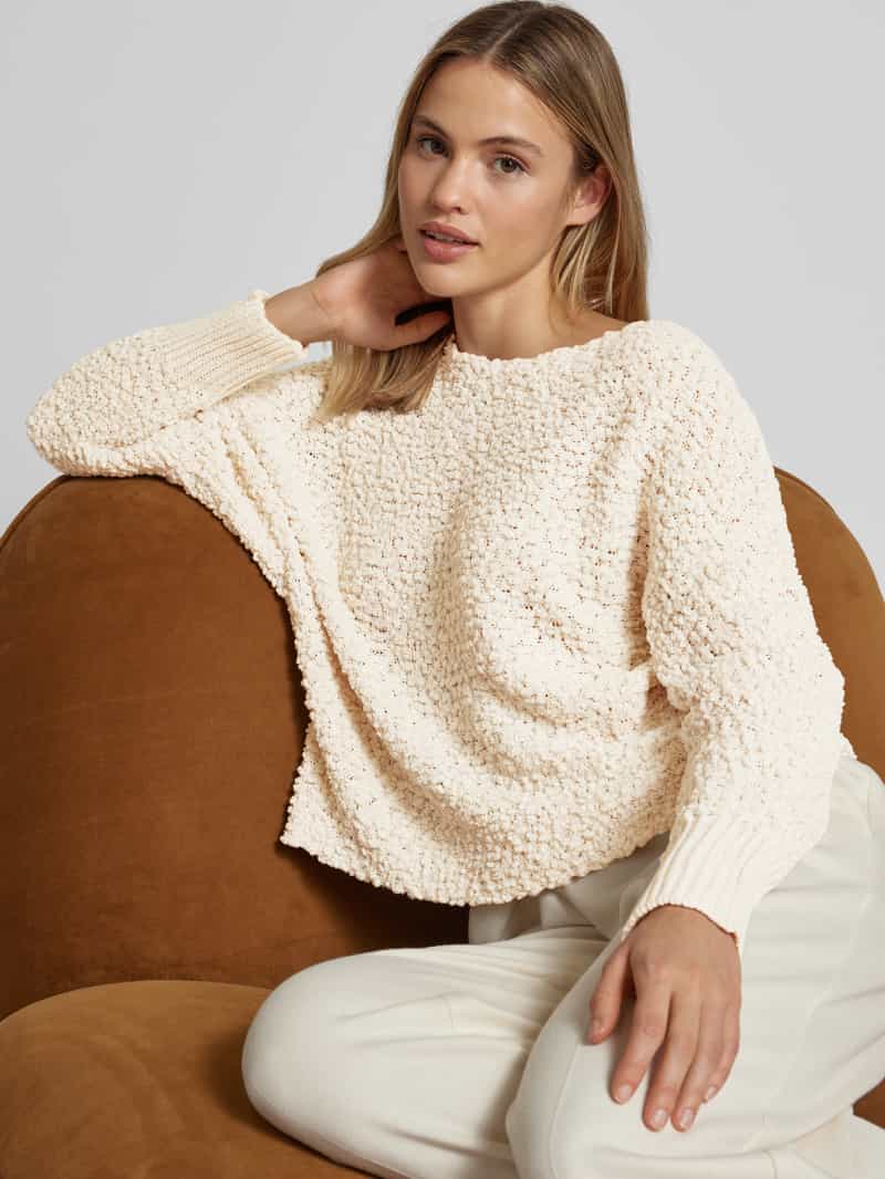 Apricot Gebreide pullover met boothals