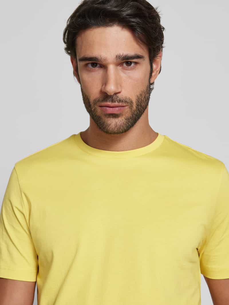 Christian Berg Men T-shirt met geribde ronde hals