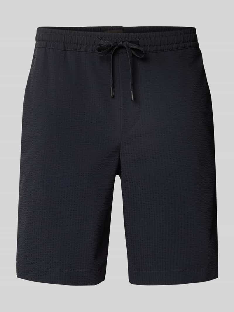 Strellson Regular fit korte broek met structuurmotief model 'Kaji'