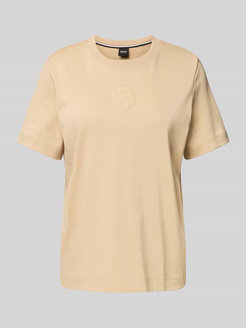 Boss T-shirt met labelstitching model 'ECOSA'