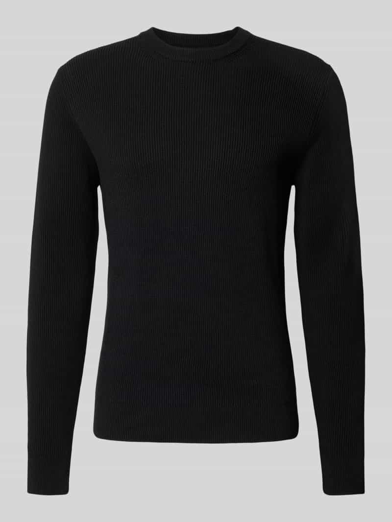Regular fit gebreide pullover van katoenmix