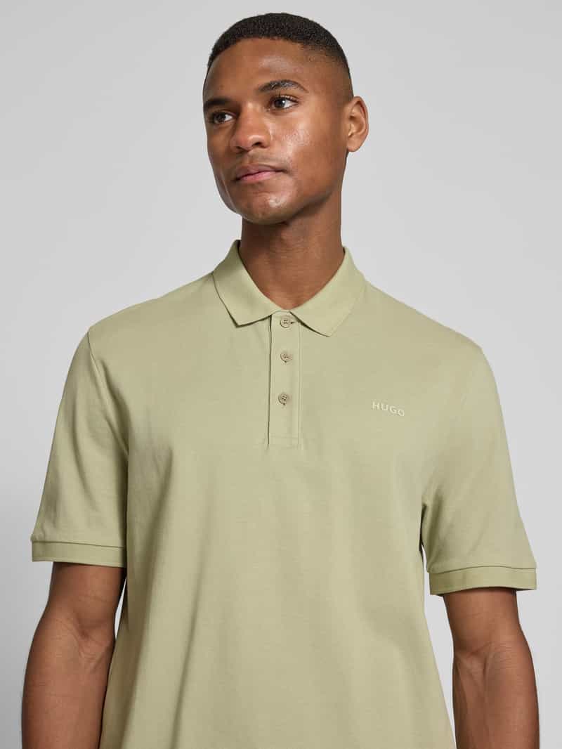 HUGO Poloshirt met labelprint model 'Donos'