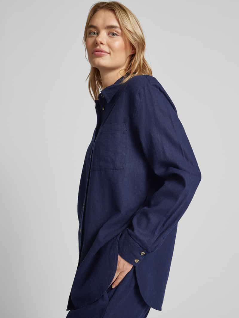 FREE QUENT Linnen blouse in denimlook model 'Lava'