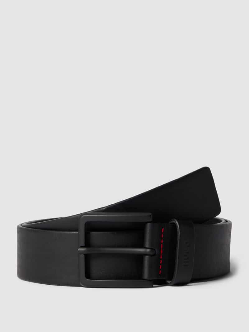 Leren riem met labeldetail, model 'GIONOS'