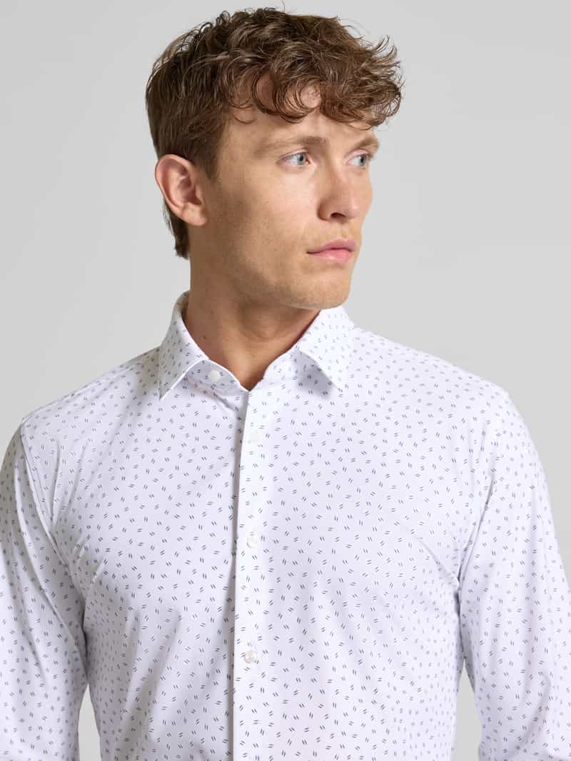 Boss Slim fit zakelijk overhemd met elastisch performancemateriaal model 'HANK'