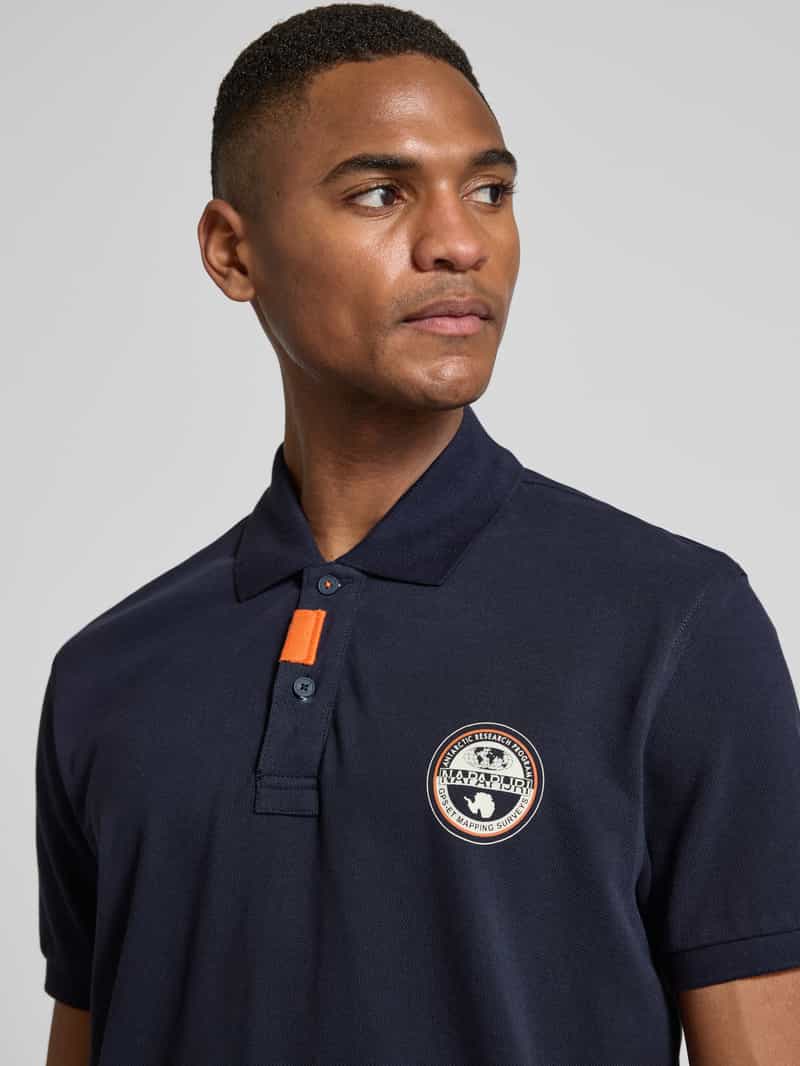 Napapijri Regular fit poloshirt met labelstitching model 'CLANIS'