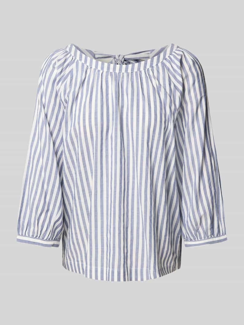 s.Oliver RED LABEL Relaxed fit blouse met korte mouwen van een mix van katoen en viscose