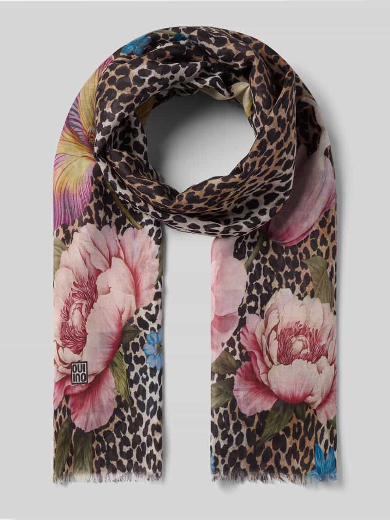 Sjaal met bloemige all-over print