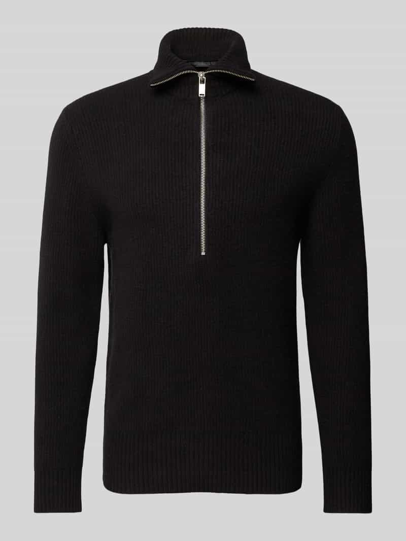 Drykorn Gebreide pullover met korte ritssluiting, model 'MANUELO'