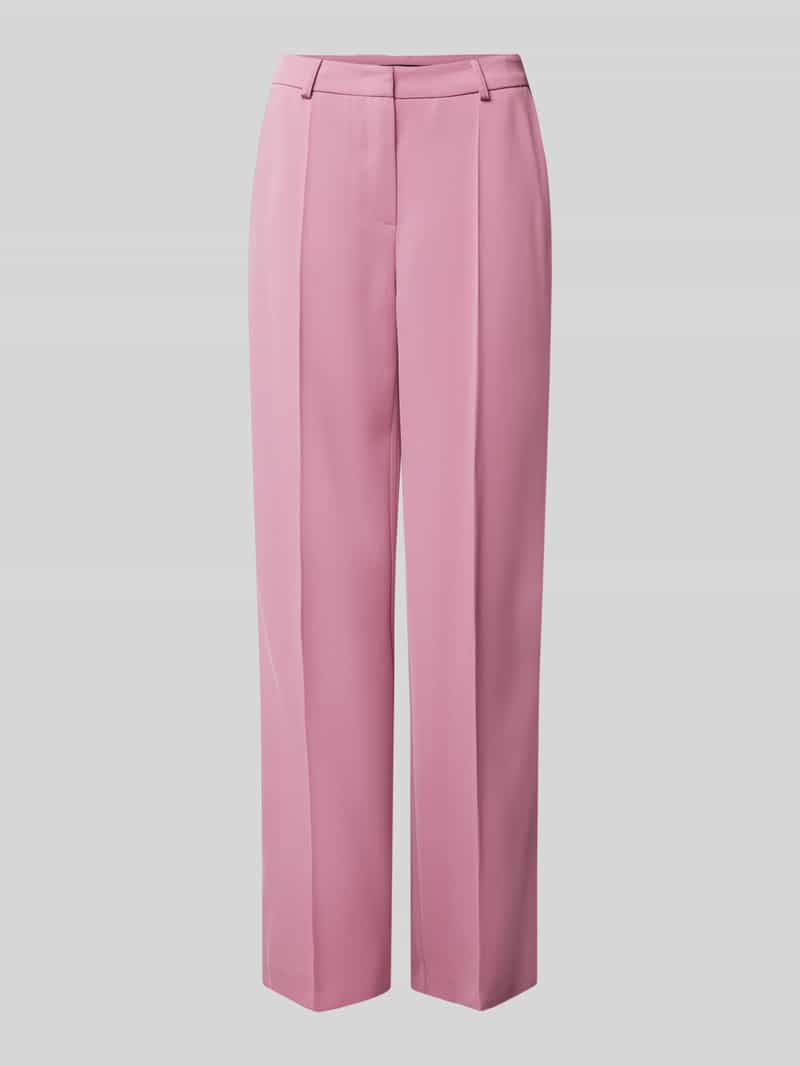 Straight leg stoffen broek met persplooien