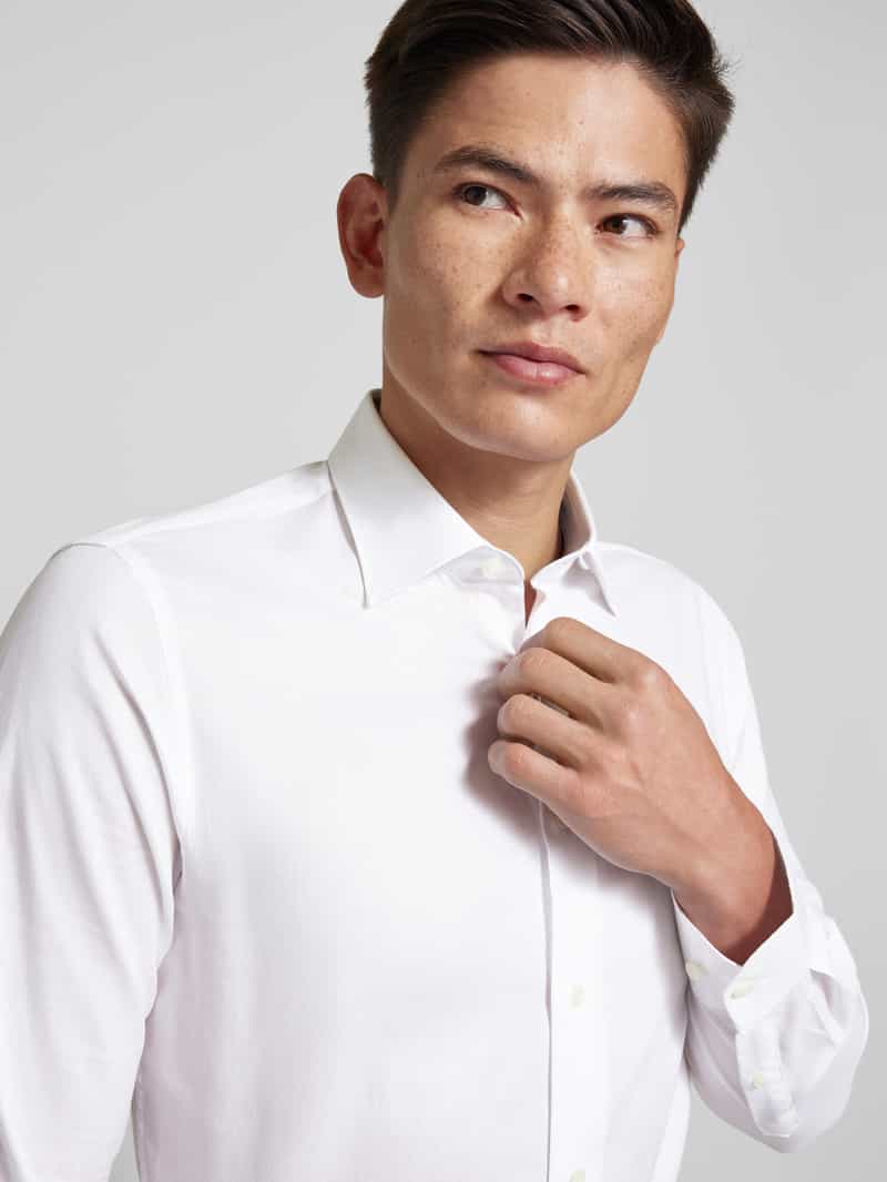 Tommy Hilfiger Slim fit zakelijk overhemd met kentkraag model 'John'