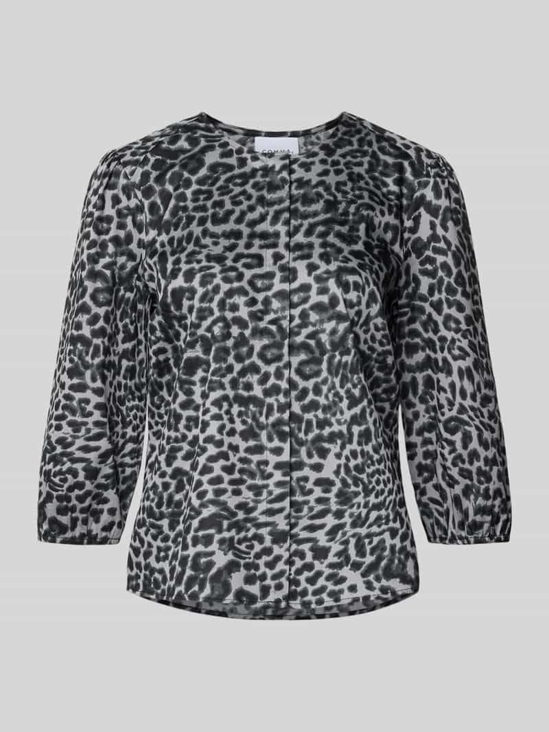 comma Regular fit blouse met 3 4-mouwen