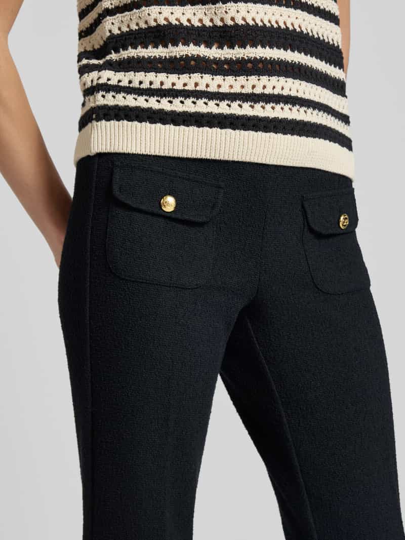 CAMBIO Flared stoffen broek in verkorte pasvorm