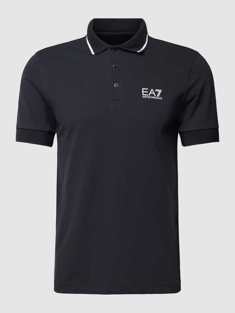 Poloshirt met labelprint EA7 Emporio Armani