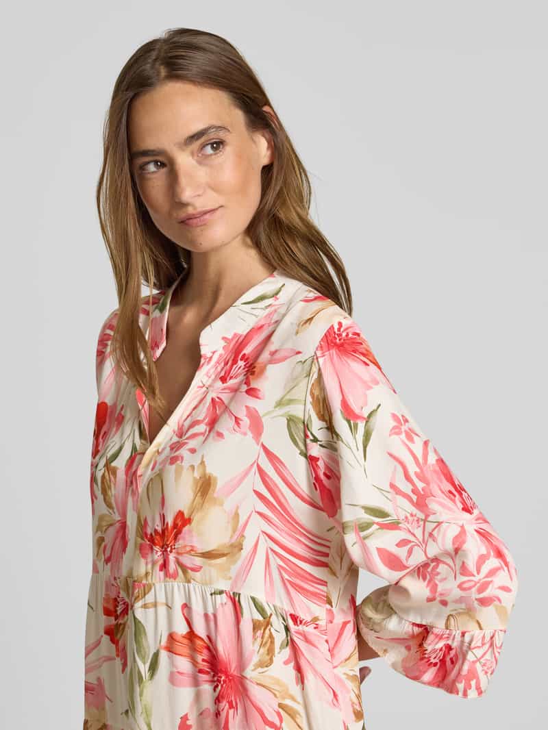 ZABAIONE Midi-jurk van viscose in laagjeslook