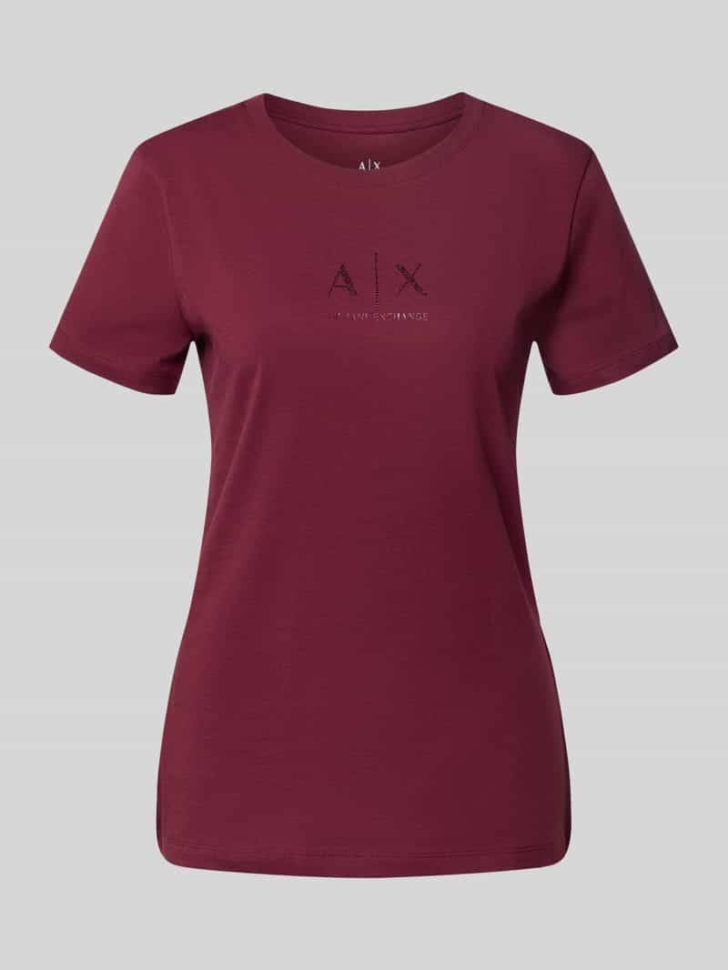 Armani Exchange Regular fit T-shirt van puur katoen met logoprint