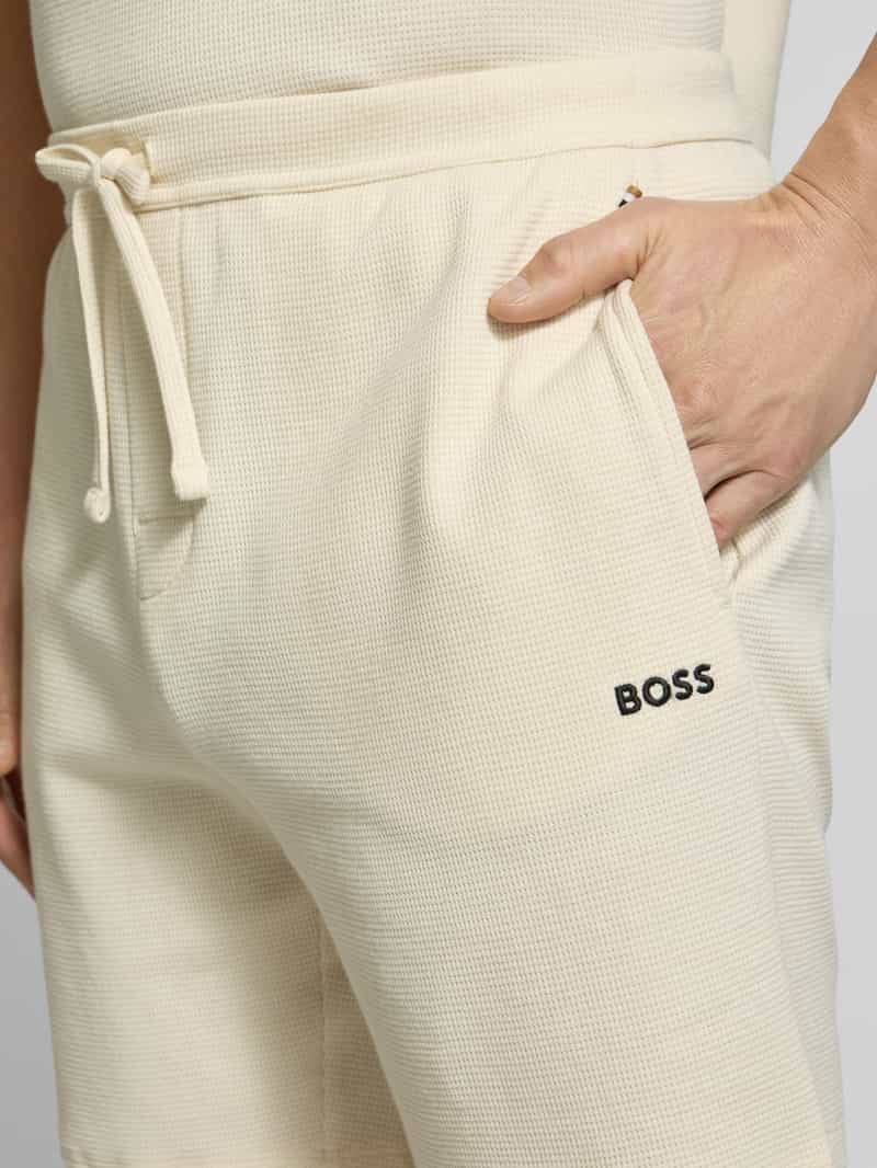 Boss Regular fit sweatshorts van katoenmix