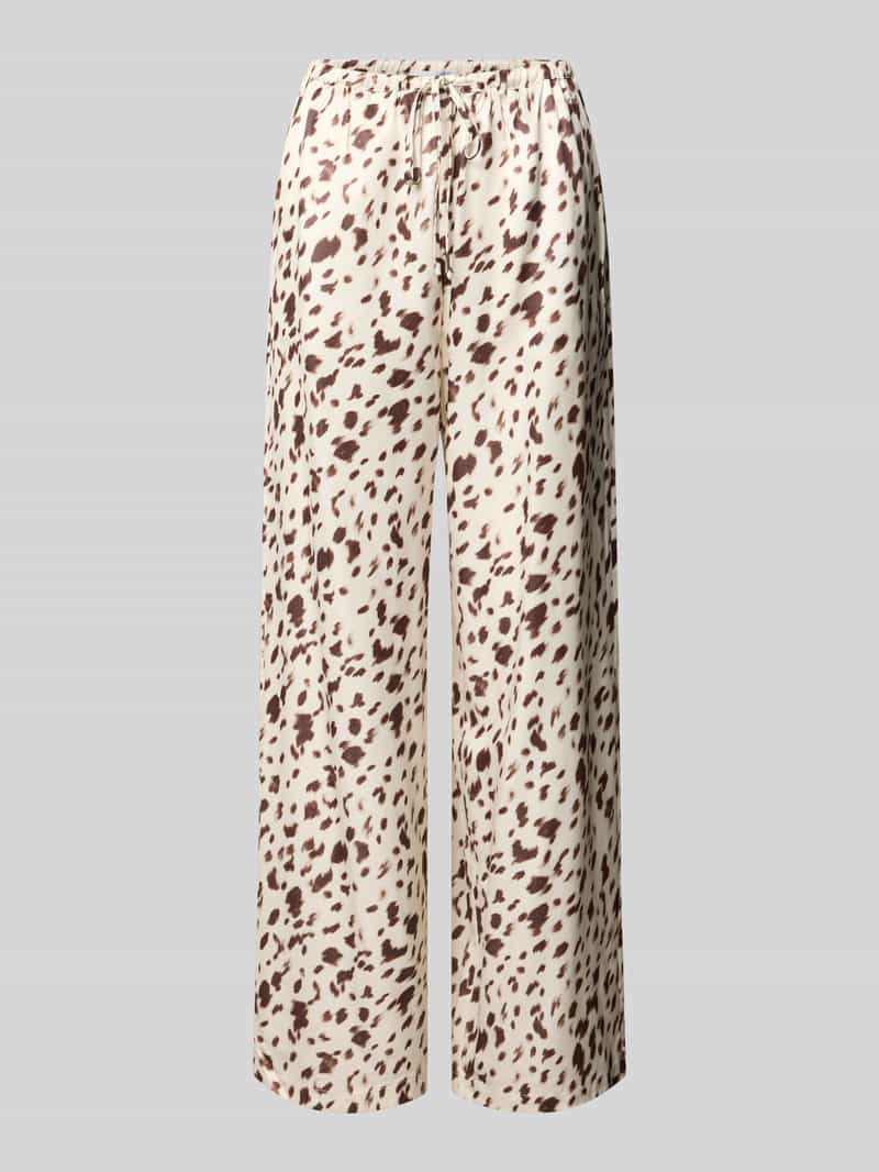 Stoffen broek van viscosemix met elastische band model 'Verde'