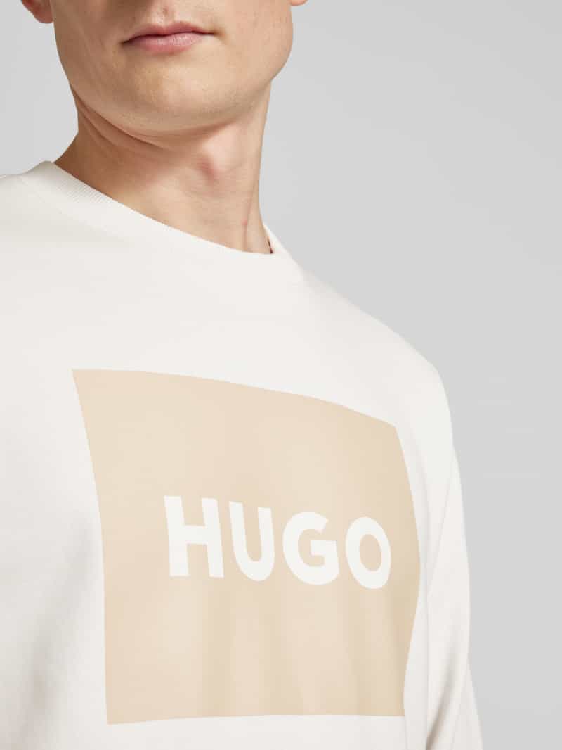 HUGO Sweatshirt met labelprint model 'DURAGOL'
