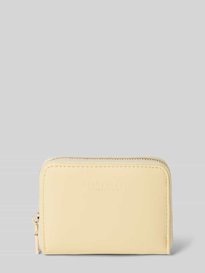 Seidenfelt Portemonnee in leerlook model 'YLVA'