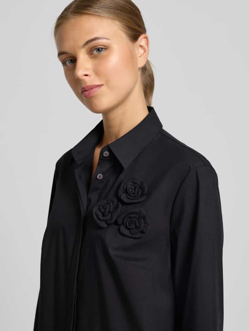 0039 italy Knielange jurk met siergarnering model 'DANNIKA'