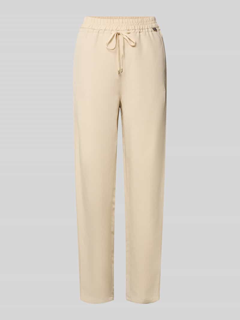 Marc Cain Tapered fit stoffen broek met tunnelkoord
