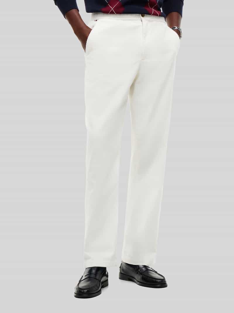 Tommy Hilfiger straight fit corduroy broek van puur katoen model 'DOVER'