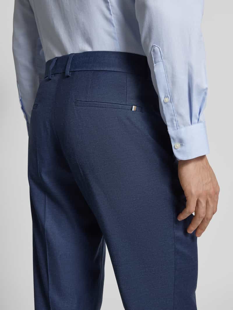 Boss Regular fit pantalon met persplooien model 'Genius'