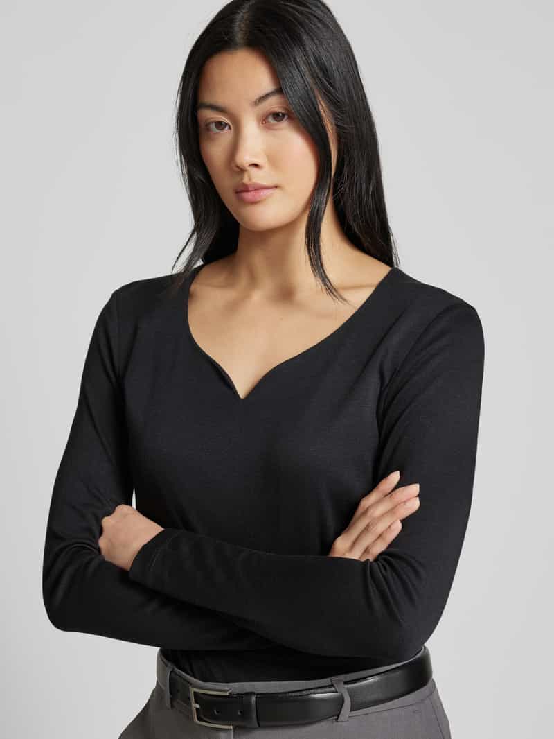Street One Shirt met lange mouwen en V-hals