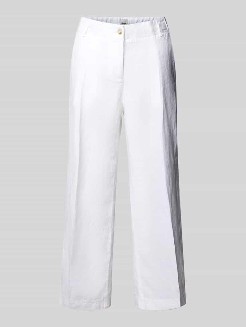 BRAX Straight leg linnen broek met verkort model