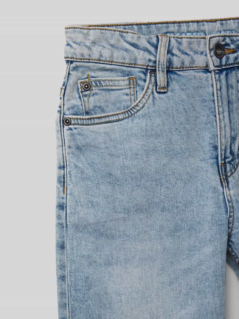 Garcia Straight fit jeans met logopatch model 'Ilyano'