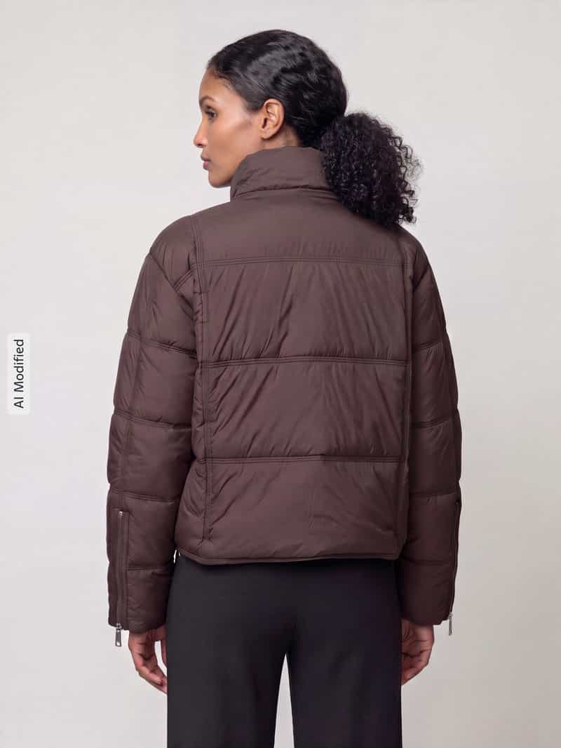 Vero Moda Gewatteerd jack met hoge kraag model 'JADE'