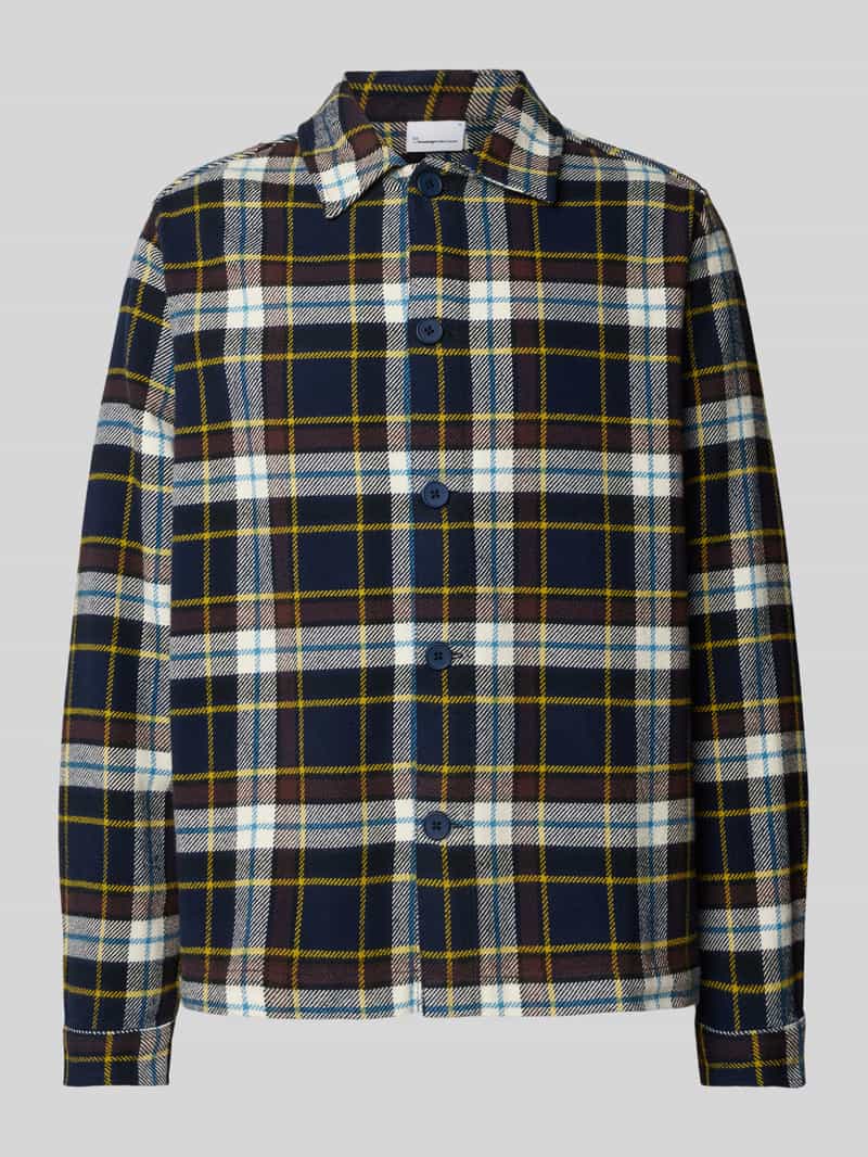 Regular fit overhemdjack met kentkraag