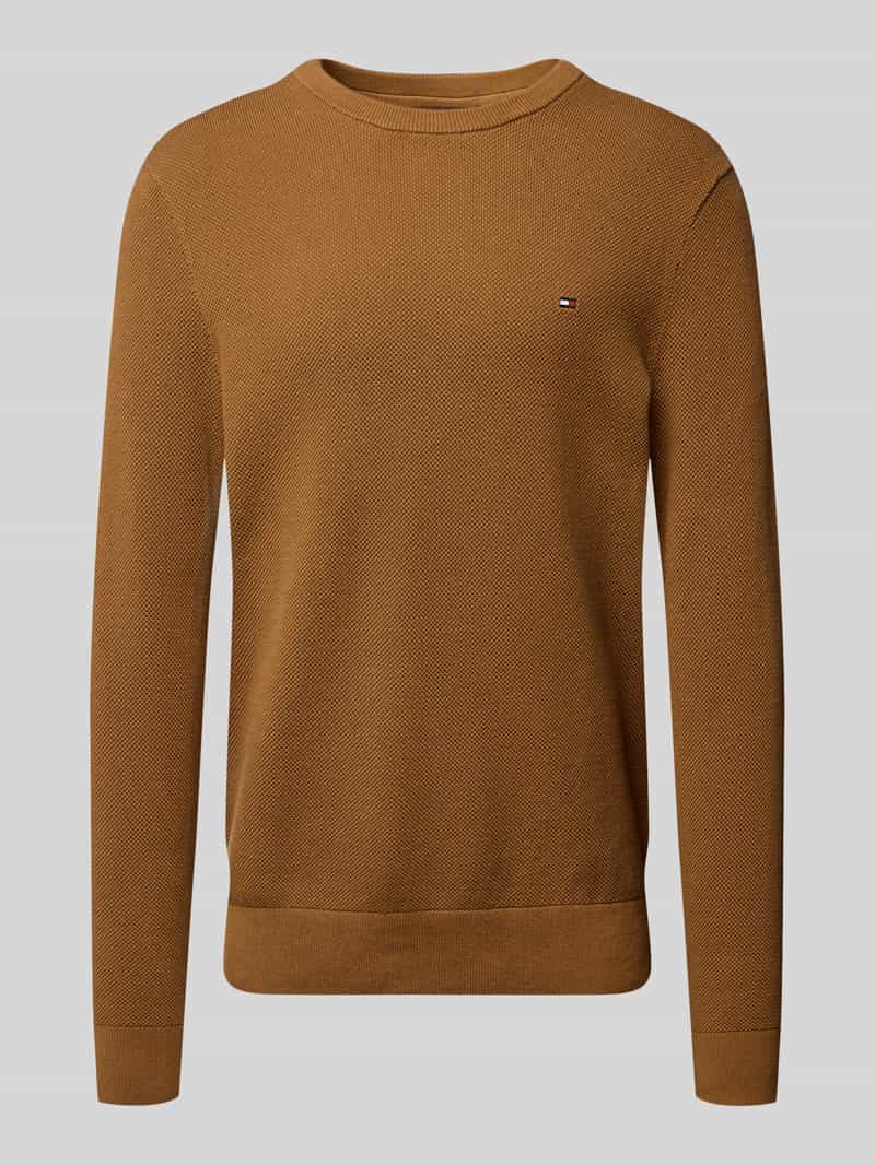 Tommy Hilfiger Regular fit gebreide pullover van zuiver katoen