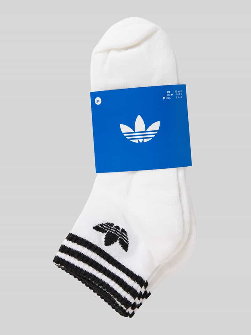 Sneakersokken met labelprint in set van 3