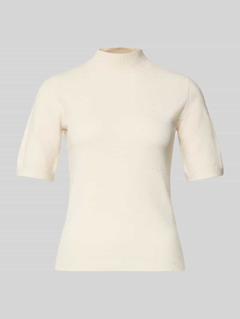 Liu Jo White Gebreid shirt met opstaande kraag