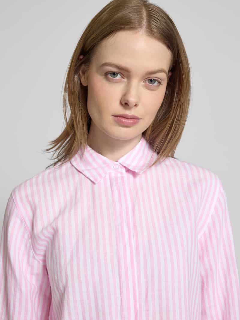 BRAX Regular fit linnen blouse met 3 4-mouwen model 'Vickie'