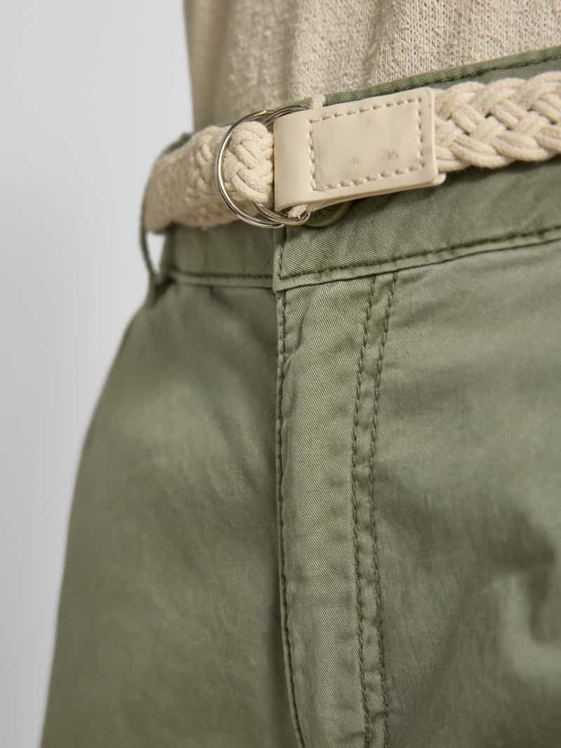 s.Oliver RED LABEL Regular fit korte chino met gevlochten riem