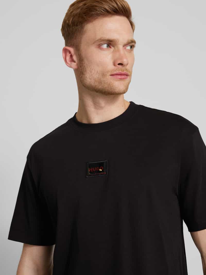 HUGO T-shirt met labelpatch model 'Dugojelly'